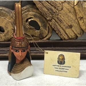 Nefertari Bust Figurine / Veronese 2000 / Egyptian Queen Cleopatra Style Figure